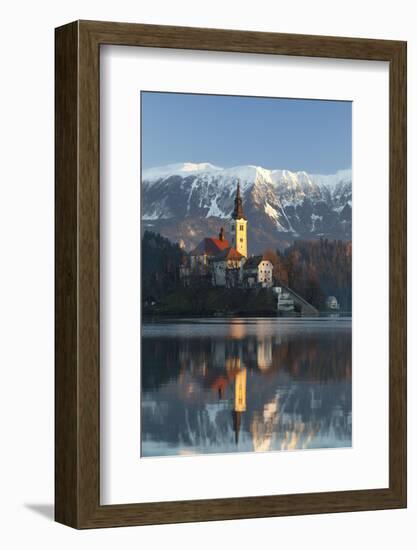 The Assumption of Mary Pilgrimage Church on Lake Bled, Bled, Slovenia, Europe-Miles Ertman-Framed Photographic Print