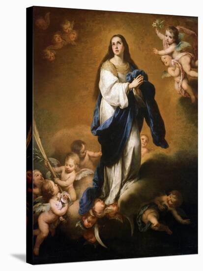 The Assumption of the Blessed Virgin Mary, Between 1645 and 1655-Bartolomé Esteban Murillo-Stretched Canvas