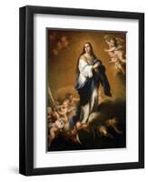 The Assumption of the Blessed Virgin Mary, Between 1645 and 1655-Bartolomé Esteban Murillo-Framed Giclee Print