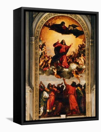 The Assumption of the Virgin, 1516-18-Titian (Tiziano Vecelli)-Framed Stretched Canvas