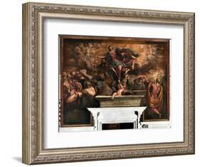 The Assumption of the Virgin, 1582-87-Jacopo Robusti Tintoretto-Framed Giclee Print