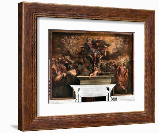 The Assumption of the Virgin, 1582-87-Jacopo Robusti Tintoretto-Framed Giclee Print