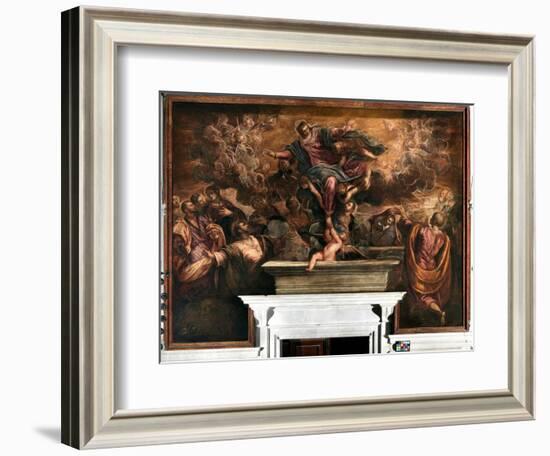 The Assumption of the Virgin, 1582-87-Jacopo Robusti Tintoretto-Framed Giclee Print