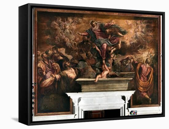 The Assumption of the Virgin, 1582-87-Jacopo Robusti Tintoretto-Framed Stretched Canvas