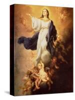 The Assumption of the Virgin, 1670s-Bartolome Esteban Murillo-Stretched Canvas