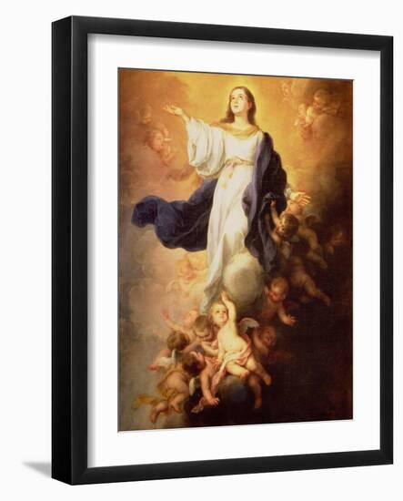 The Assumption of the Virgin, 1670s-Bartolome Esteban Murillo-Framed Giclee Print