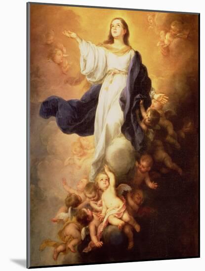 The Assumption of the Virgin, 1670s-Bartolome Esteban Murillo-Mounted Giclee Print