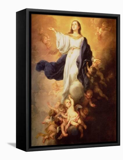 The Assumption of the Virgin, 1670s-Bartolome Esteban Murillo-Framed Stretched Canvas