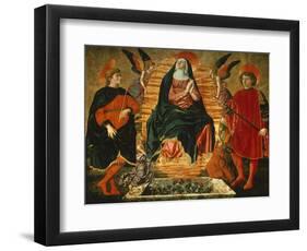 The Assumption of the Virgin and the Saints Julian and Miniato-Andrea Del Castagno-Framed Giclee Print