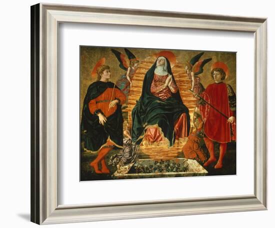 The Assumption of the Virgin and the Saints Julian and Miniato-Andrea Del Castagno-Framed Giclee Print