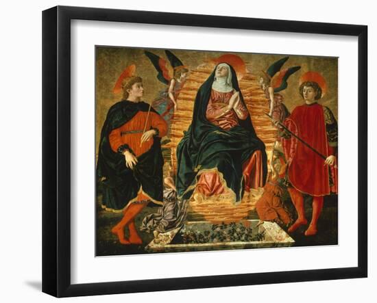 The Assumption of the Virgin and the Saints Julian and Miniato-Andrea Del Castagno-Framed Giclee Print