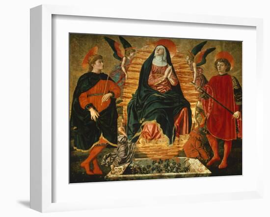 The Assumption of the Virgin and the Saints Julian and Miniato-Andrea Del Castagno-Framed Giclee Print