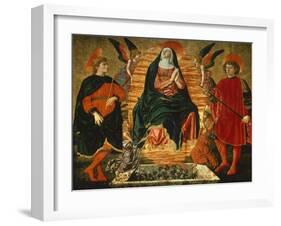 The Assumption of the Virgin and the Saints Julian and Miniato-Andrea Del Castagno-Framed Giclee Print