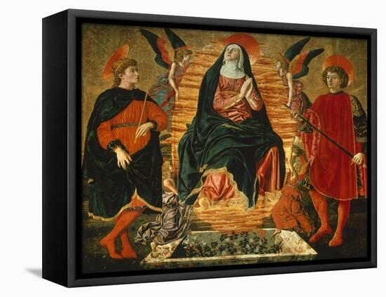 The Assumption of the Virgin and the Saints Julian and Miniato-Andrea Del Castagno-Framed Stretched Canvas