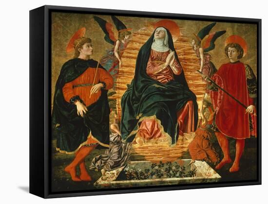 The Assumption of the Virgin and the Saints Julian and Miniato-Andrea Del Castagno-Framed Stretched Canvas