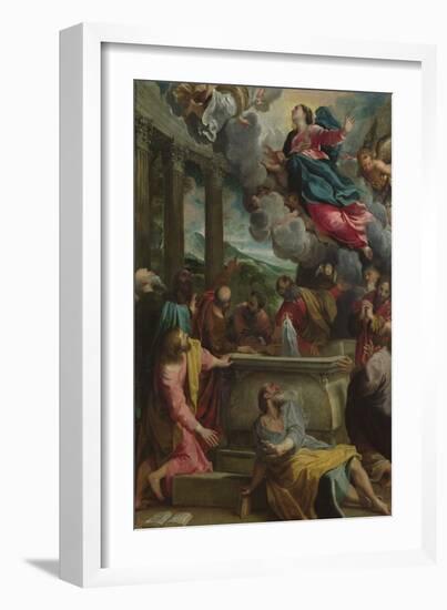 The Assumption of the Virgin, C.1590 (Oil on Canvas)-Annibale Carracci-Framed Giclee Print