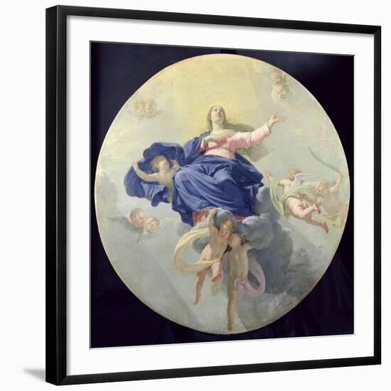 The Assumption of the Virgin, c.1656-Philippe De Champaigne-Framed Giclee Print