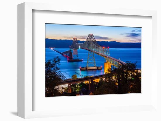 The Astoria-Megler Bridge over the Columbia River, Astoria, Oregon, USA-Mark A Johnson-Framed Photographic Print