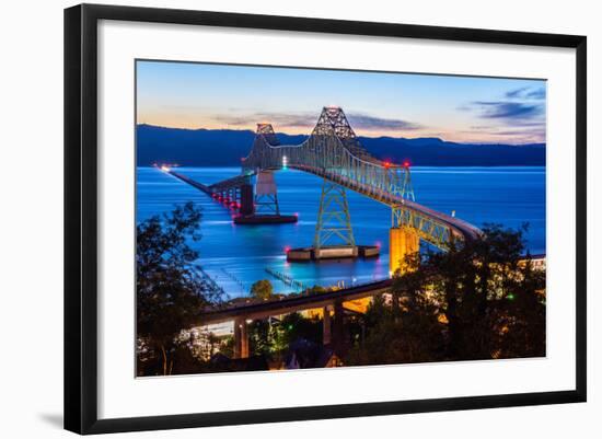 The Astoria-Megler Bridge over the Columbia River, Astoria, Oregon, USA-Mark A Johnson-Framed Photographic Print