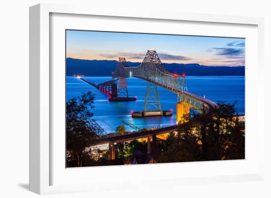 The Astoria-Megler Bridge over the Columbia River, Astoria, Oregon, USA-Mark A Johnson-Framed Photographic Print