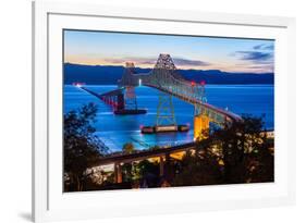 The Astoria-Megler Bridge over the Columbia River, Astoria, Oregon, USA-Mark A Johnson-Framed Photographic Print