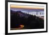 The Astoria-Megler Bridge over the Columbia River & the town of Astoria, Oregon, USA-Mark A Johnson-Framed Photographic Print