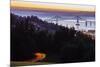 The Astoria-Megler Bridge over the Columbia River & the town of Astoria, Oregon, USA-Mark A Johnson-Mounted Photographic Print