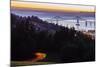 The Astoria-Megler Bridge over the Columbia River & the town of Astoria, Oregon, USA-Mark A Johnson-Mounted Photographic Print