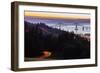 The Astoria-Megler Bridge over the Columbia River & the town of Astoria, Oregon, USA-Mark A Johnson-Framed Photographic Print