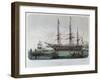 The Astrolabe and Zelee Visiting Nuku Hiva Island in the French Marquesas Islands-Louis Le Breton-Framed Giclee Print