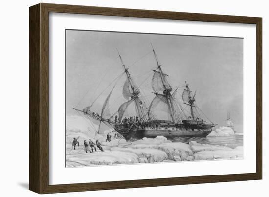 The Astrolabe in Pack-Ice, 9th February, 1838-Auguste Etienne Francois Mayer-Framed Giclee Print