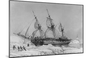 The Astrolabe in Pack-Ice, 9th February, 1838-Auguste Etienne Francois Mayer-Mounted Giclee Print