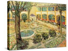 The Asylum Garden at Arles, c.1889-Vincent van Gogh-Stretched Canvas