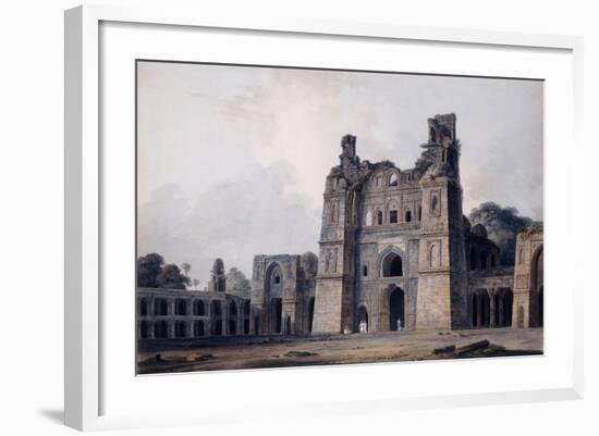 The Atala Mosque, Jaunpur, Uttar Pradesh, (Pencil, Pen and Black Ink, W/C)-Thomas & William Daniell-Framed Giclee Print