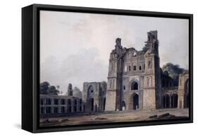 The Atala Mosque, Jaunpur, Uttar Pradesh, (Pencil, Pen and Black Ink, W/C)-Thomas & William Daniell-Framed Stretched Canvas