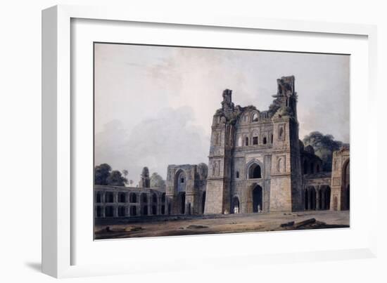 The Atala Mosque, Jaunpur, Uttar Pradesh, (Pencil, Pen and Black Ink, W/C)-Thomas & William Daniell-Framed Giclee Print