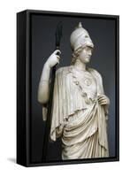 The Athena Giustiniani. Roman Copy of a Greek Statue of Pallas Athena. 2nd Century. Detail-null-Framed Stretched Canvas