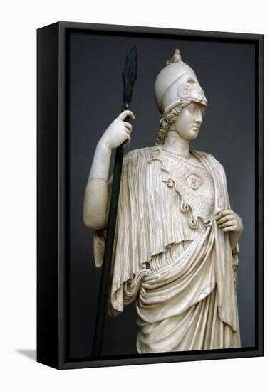 The Athena Giustiniani. Roman Copy of a Greek Statue of Pallas Athena. 2nd Century. Detail-null-Framed Stretched Canvas