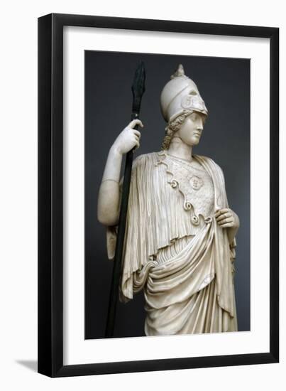 The Athena Giustiniani. Roman Copy of a Greek Statue of Pallas Athena. 2nd Century. Detail-null-Framed Photographic Print