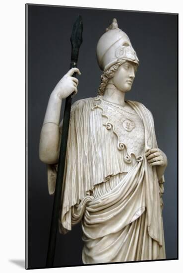 The Athena Giustiniani. Roman Copy of a Greek Statue of Pallas Athena. 2nd Century. Detail-null-Mounted Photographic Print