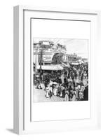 The Atlantic City Boardwalk-B.w. Kilburn-Framed Art Print