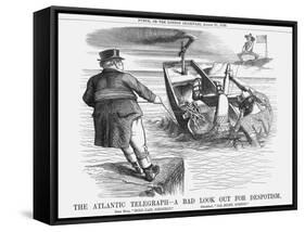 The Atlantic Telegraph - a Bad Look Out for Despotism, 1858-null-Framed Stretched Canvas