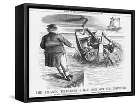 The Atlantic Telegraph - a Bad Look Out for Despotism, 1858-null-Framed Stretched Canvas