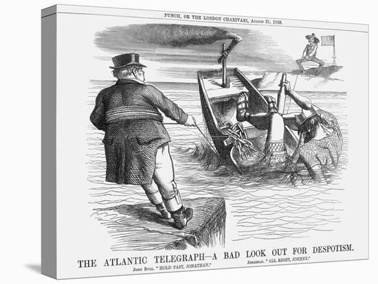 The Atlantic Telegraph - a Bad Look Out for Despotism, 1858-null-Stretched Canvas