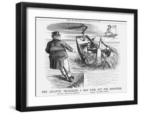 The Atlantic Telegraph - a Bad Look Out for Despotism, 1858-null-Framed Giclee Print