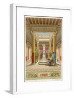 The Atrium, or Court of House in Pompeii, Restored to its Former Glory-null-Framed Art Print
