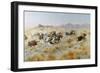 The Attack, 1897-Charles Marion Russell-Framed Giclee Print