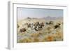 The Attack, 1897-Charles Marion Russell-Framed Giclee Print