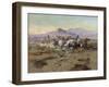 The Attack, 1900-Charles Marion Russell-Framed Giclee Print