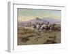 The Attack, 1900-Charles Marion Russell-Framed Giclee Print